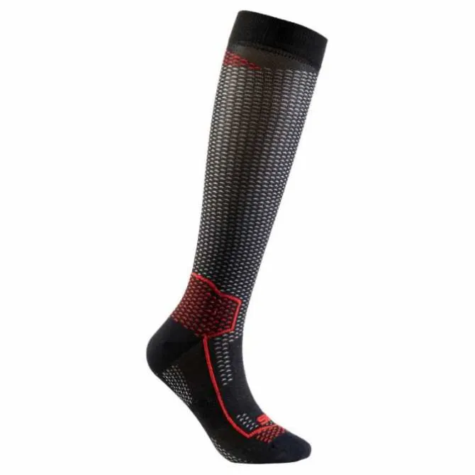 Calza Leggera Sixs LONG V3 al ginocchio Nero Rosso