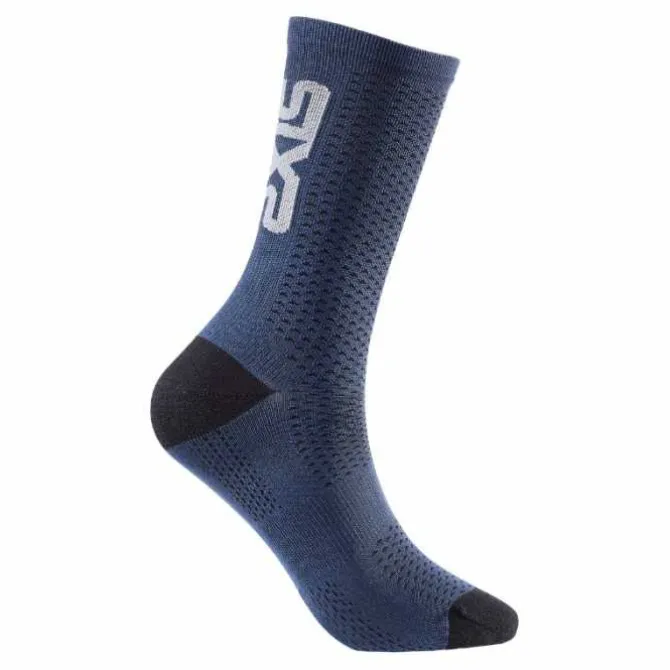 Calza Leggera Sixs SHORT LOGO V2 corta Nero Avio