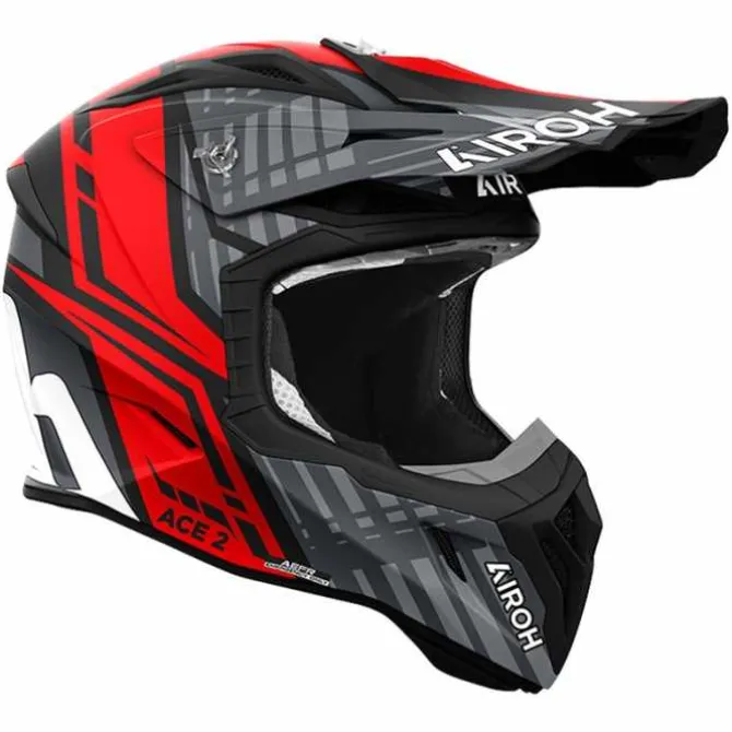 Casco Airoh Aviator Ace 2 Proud Rosso Grigio Nero Opaco