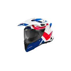 Casco Airoh Commander2 Reveal Bianco Blu Rosso