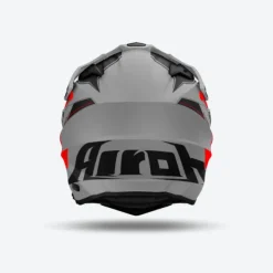 Casco Airoh Commander2 Reveal Grigio Opaco Rosso Fluo