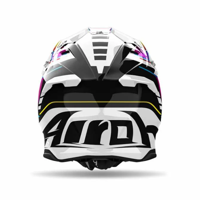 Casco Airoh Twist 3 Rainbow Viola Nero Bianco