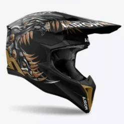 Casco Airoh Wraaap 06 Cyborg Matt Nero Oro
