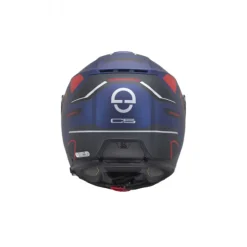 Casco C5 Omega Blu Opaco Rosso