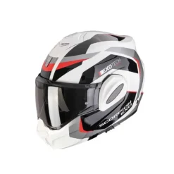 Casco Exo Tech Evo Pro Acuti Bianco Rosso Grigio