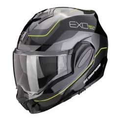 Casco Exo Tech Evo Pro Commuta Nero Argento Giallo