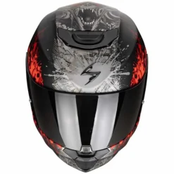 Casco Exo 391 Wolf Nero Opaco Rosso Grigio