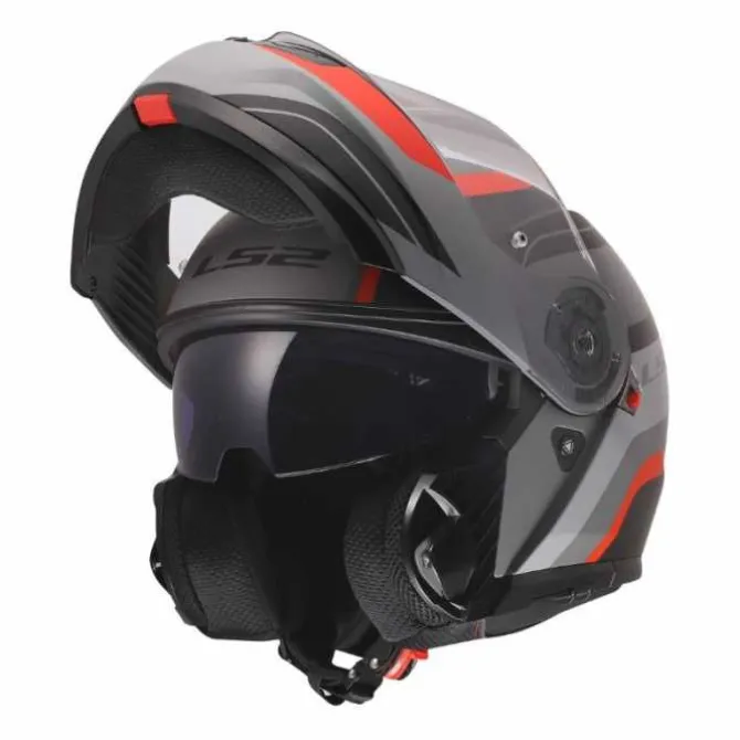 Casco FF908 Strobe II Monza Nero Opaco Grigio Rosso