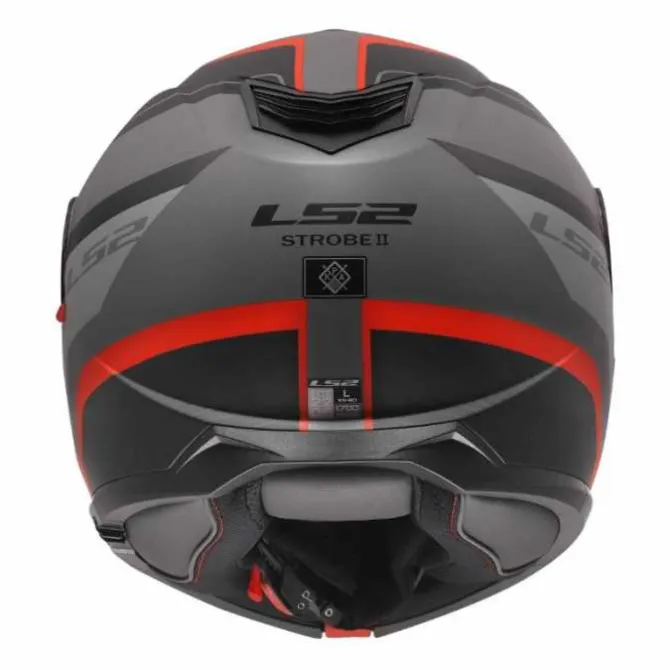 Casco FF908 Strobe II Monza Nero Opaco Grigio Rosso