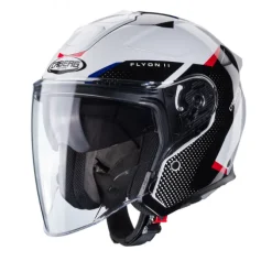 Casco Flyon II Boss Bianco Rosso Blu