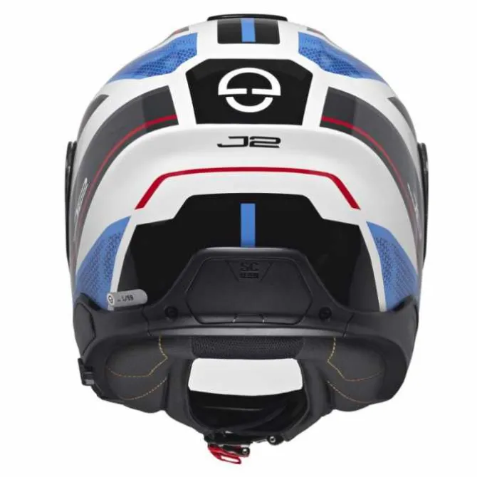 Casco J2 Sigma Blu Bianco Rosso