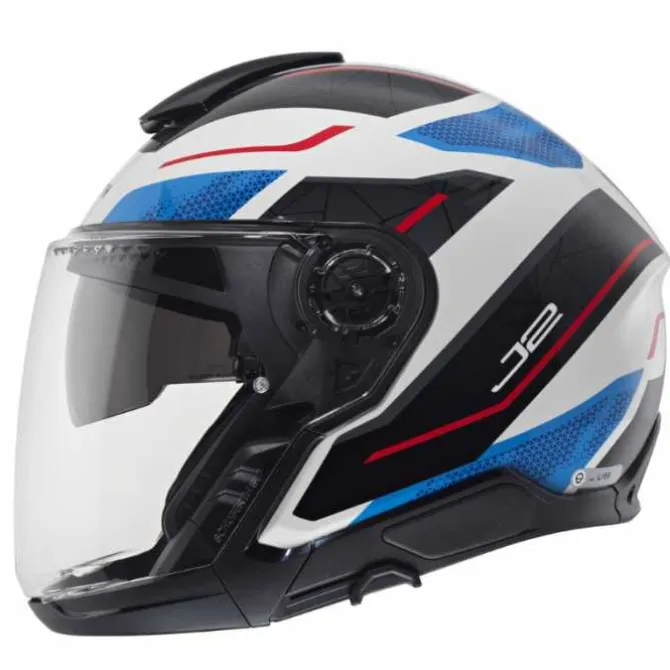 Casco J2 Sigma Blu Bianco Rosso