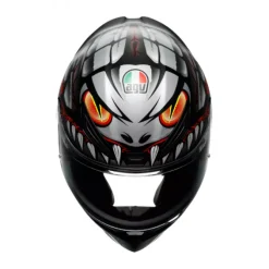 Casco K1 S E2206 Lyzard nero opaco grigio rosso