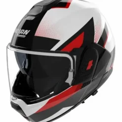 Casco N120-1 Ciclone N-com Bianco Rosso
