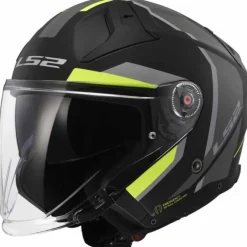 Casco OF603 Infinity II Focus Nero Opaco Giallo Fluo