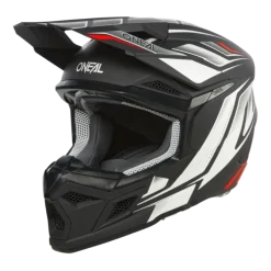 Casco O'neal 3Srs Vertical V24 Nero Opaco Bianco