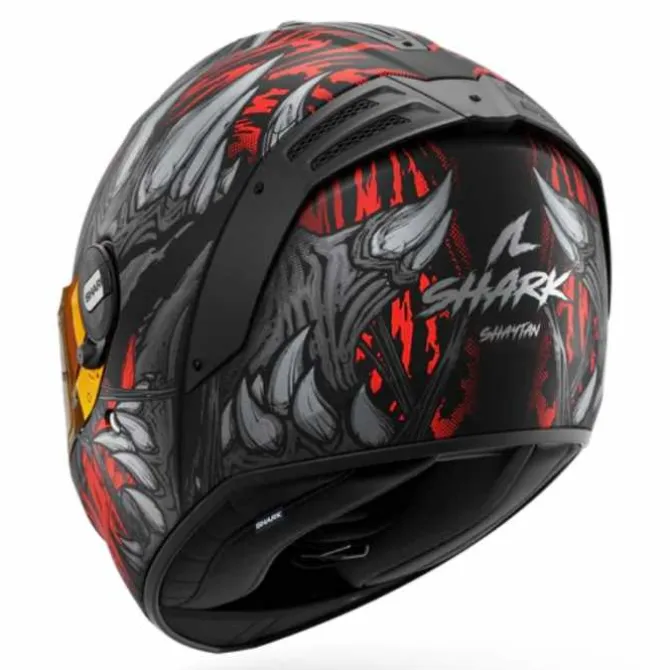Casco Spartan RS Shaytan Nero Grigio Rosso Opaco