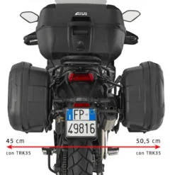 Coppia valigie laterali 35 lt nero grigio Trekker Lite TRK35BN