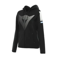 Felpa Fade Lady Full Zip Nero Bianco Azzurro