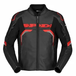 Giubbotto Evorider 3 pelle Nero Rosso