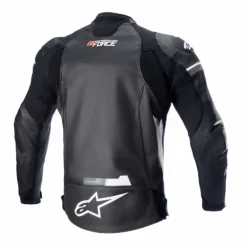 Giubbotto GP Force pelle Nero Bianco