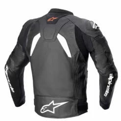 Giubbotto GP Plus V4 pelle Nero Bianco