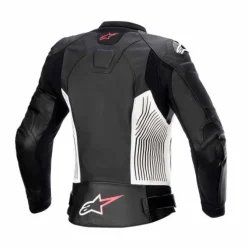 Giubbotto Stella GP Plus V4 pelle Nero Bianco Rosa