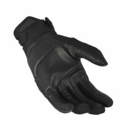 Guanto Obtain Tessuto-Pelle Nero