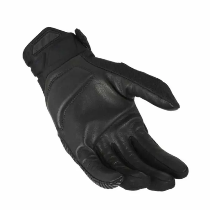 Guanto Obtain Tessuto-Pelle Nero