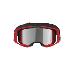 Maschera Alpinestars Vision 8 Luar Rosso Nero Lente Argento