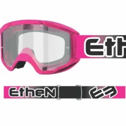 Maschera Ethen 06 Basic Fuxia Nero Lente Trasparente