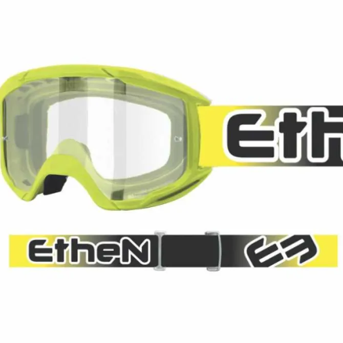Maschera Ethen 06 Basic Giallo Nero Lente Trasparente