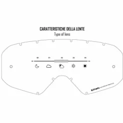 Maschera Ethen 05R Bianco Blu Rosso Lente Specchiata