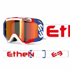 Maschera Ethen 05R Bianco Blu Rosso Lente Specchiata
