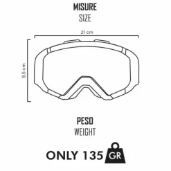 Maschera Ethen 05R Bianco Nero Lente Specchiata