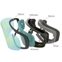 Maschera Magnetic Ethen MAG31 Nero Rosso Lente Rossa