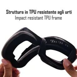 Maschera Magnetic Ethen MAG34 Nero Giallo Lente Rossa