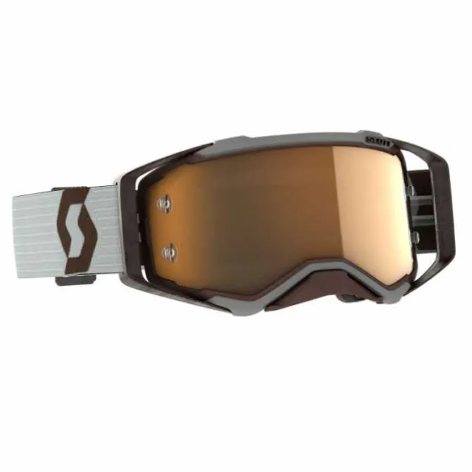 Maschera Prospect Amplifier Marrone Grigio Lente Oro