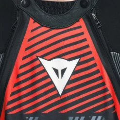 Tuta Audax D-zip Prof Estiva Nero Rosso Fluo Grigio