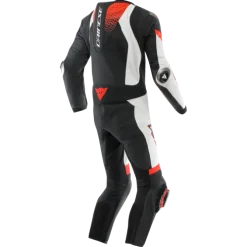 Tuta Dainese Laguna Seca 6 Perf. Nero Bianco Rosso Fluo