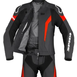 Tuta Laser Touring Nero Rosso